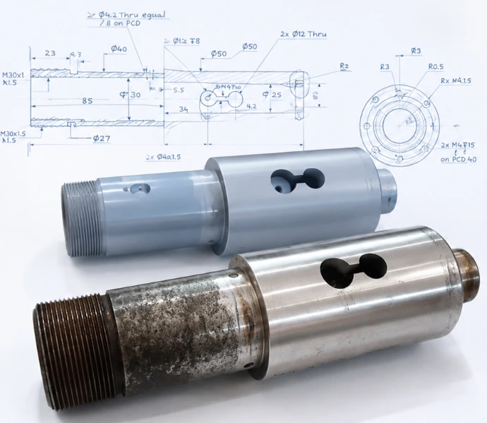 Mechanical Component Reverse Engineering CAD Model