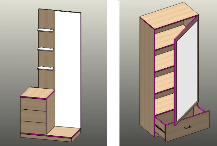 Furniture design and 3D CAD model