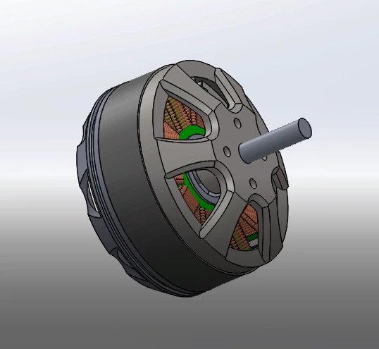 Brushless Drone Drive Motor 3D CAD Model