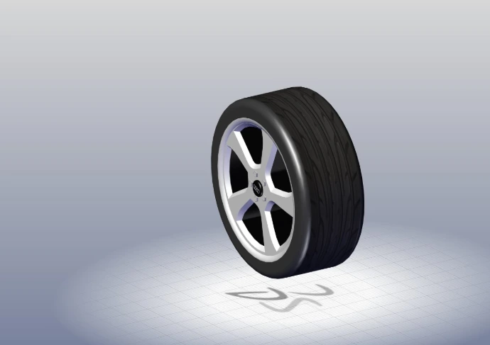 Automotive wheel CAD model